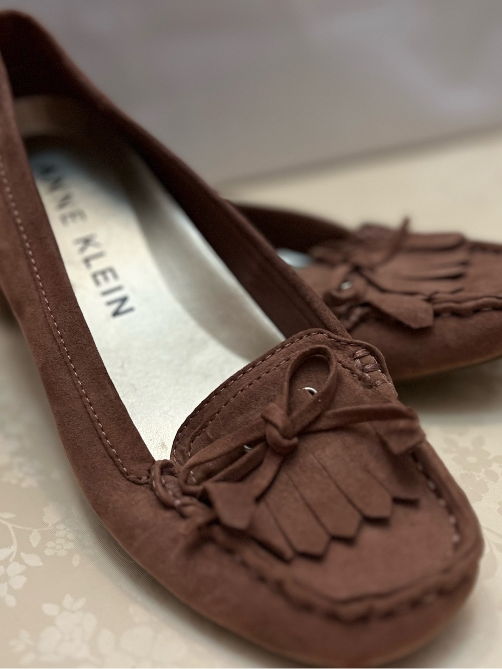 Women’s Anne Klein Rose Suede Moccasin Style
